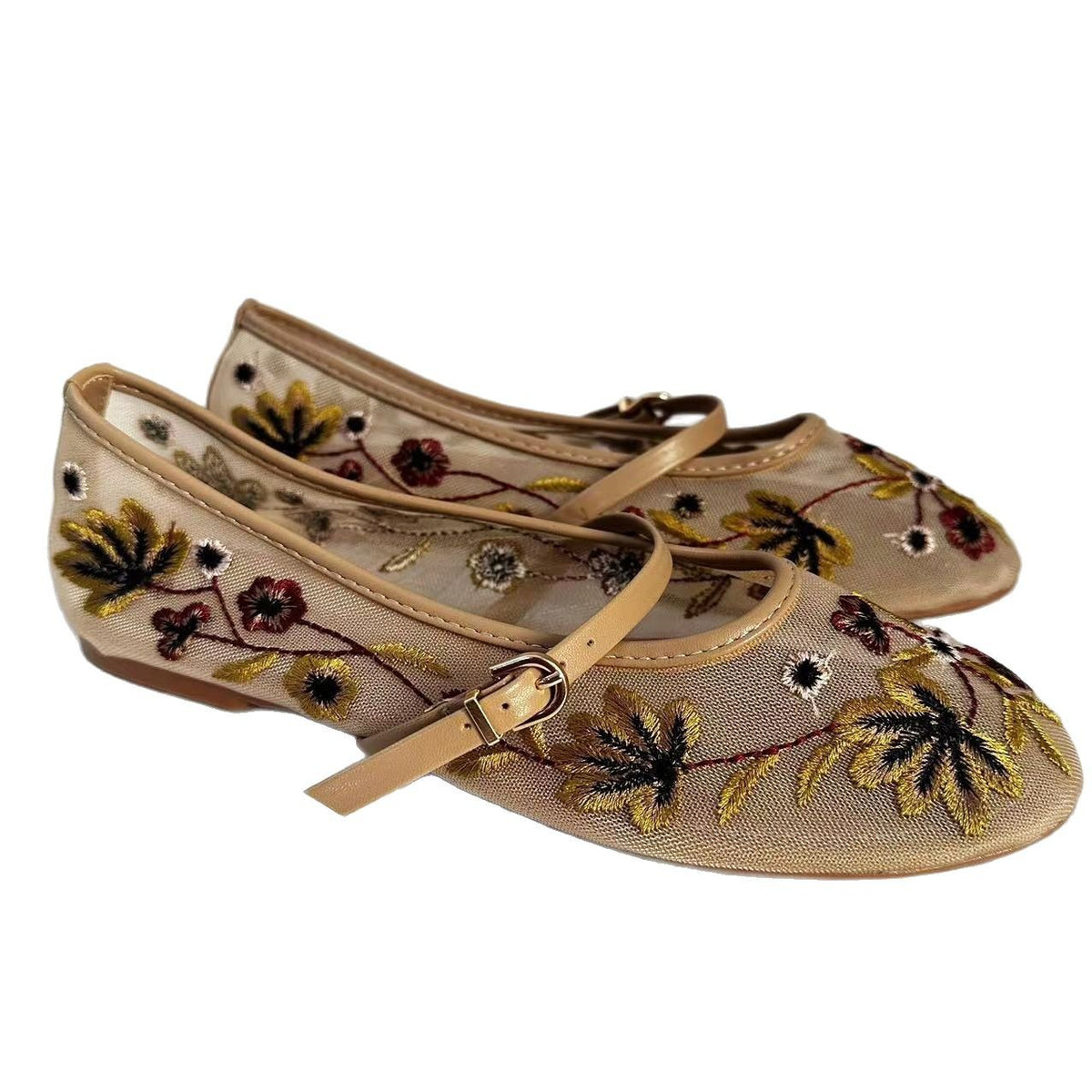 Floral Mary Jane Flats – product view