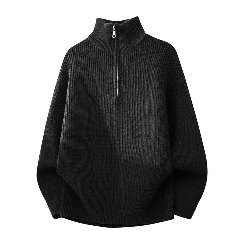 Brand Half-Zip Knitted Sweater