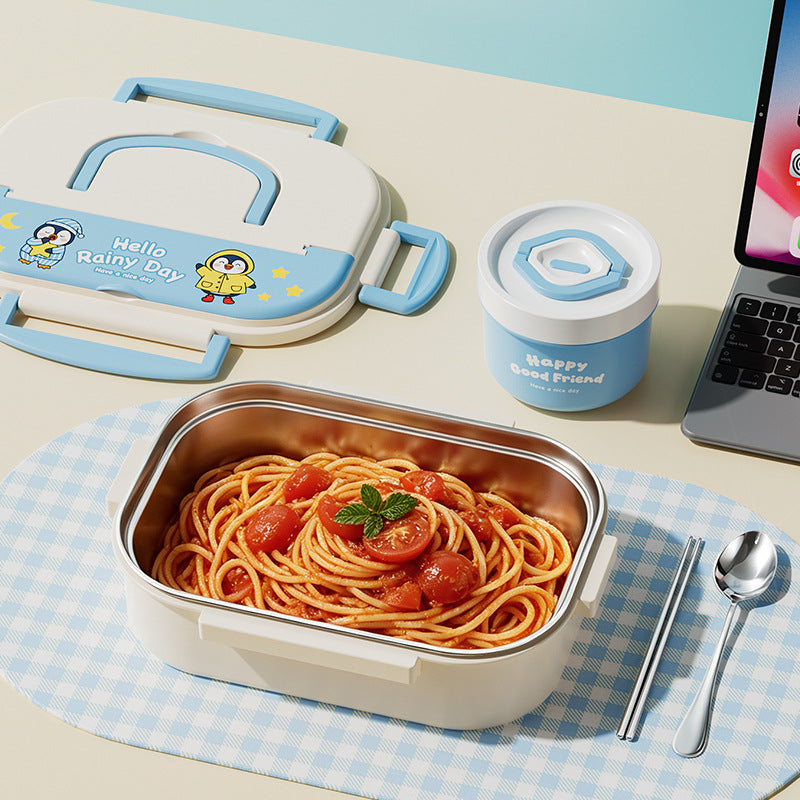Dual Compartment Stainless Steel Meal Set
