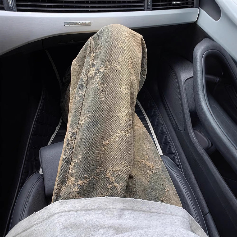 Vibe Jacquard Denim Trousers