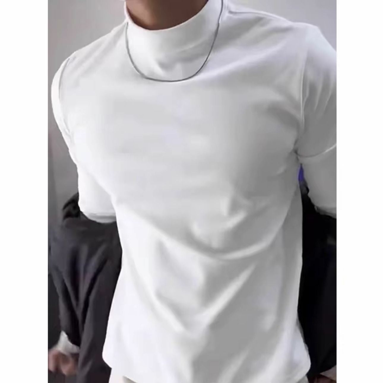 High-Neck Stretch Pullover