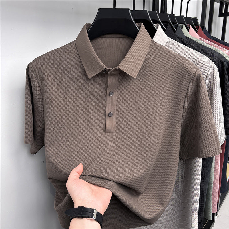 Premium Geometric Textured Polo