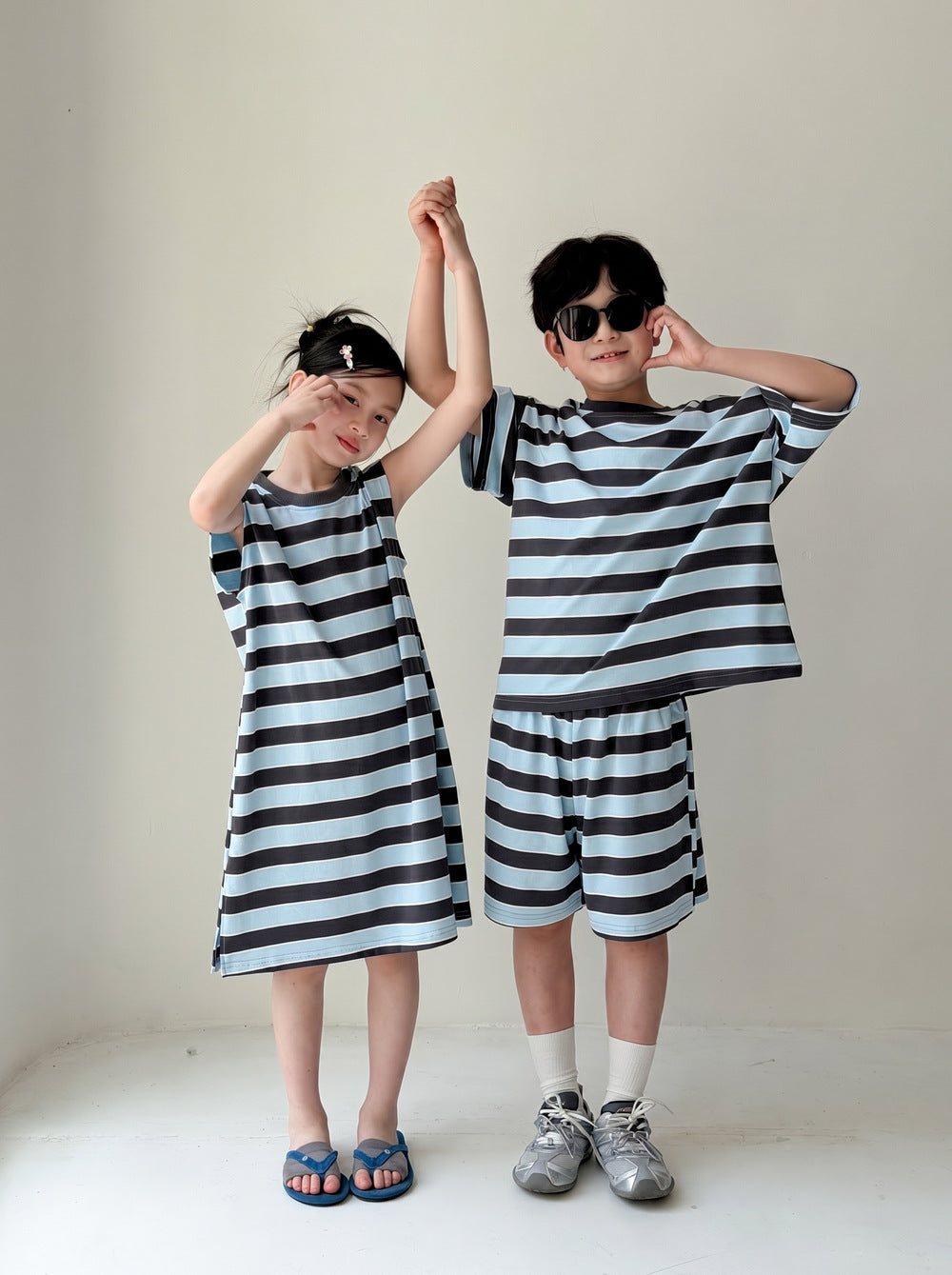 Kids' Striped Casual Two-Piece Set