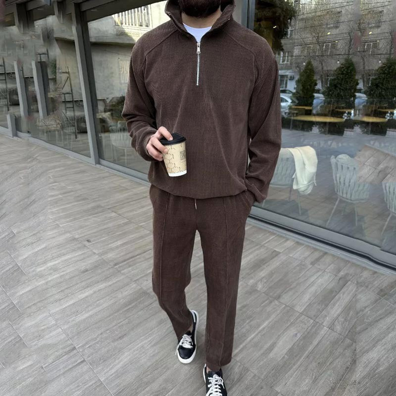 Corduroy Half-Zip Tracksuit