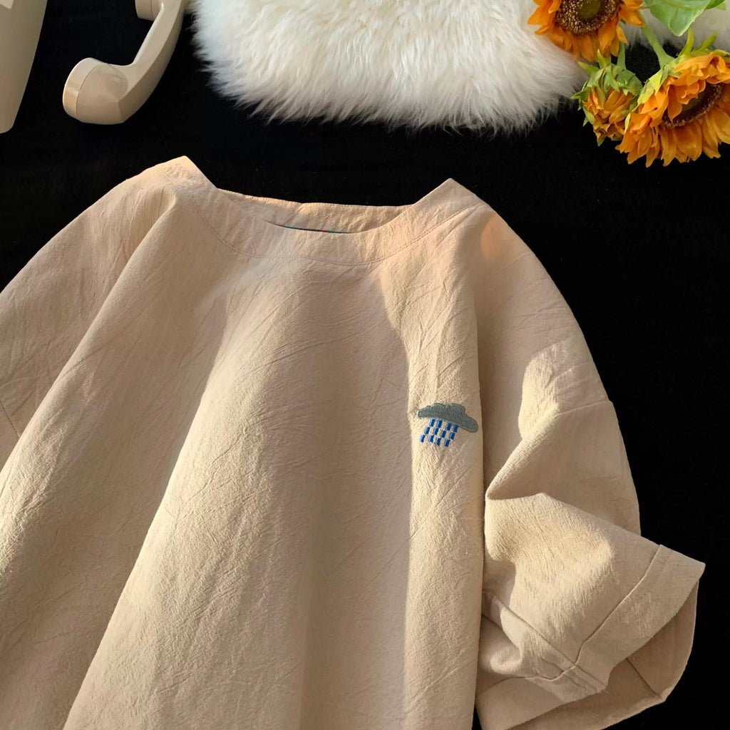 Casual Embroidered T-Shirt