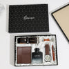 Brown 7-piece set (belt + keychain + wallet + perfume + watch + pen + beautiful gift box)
