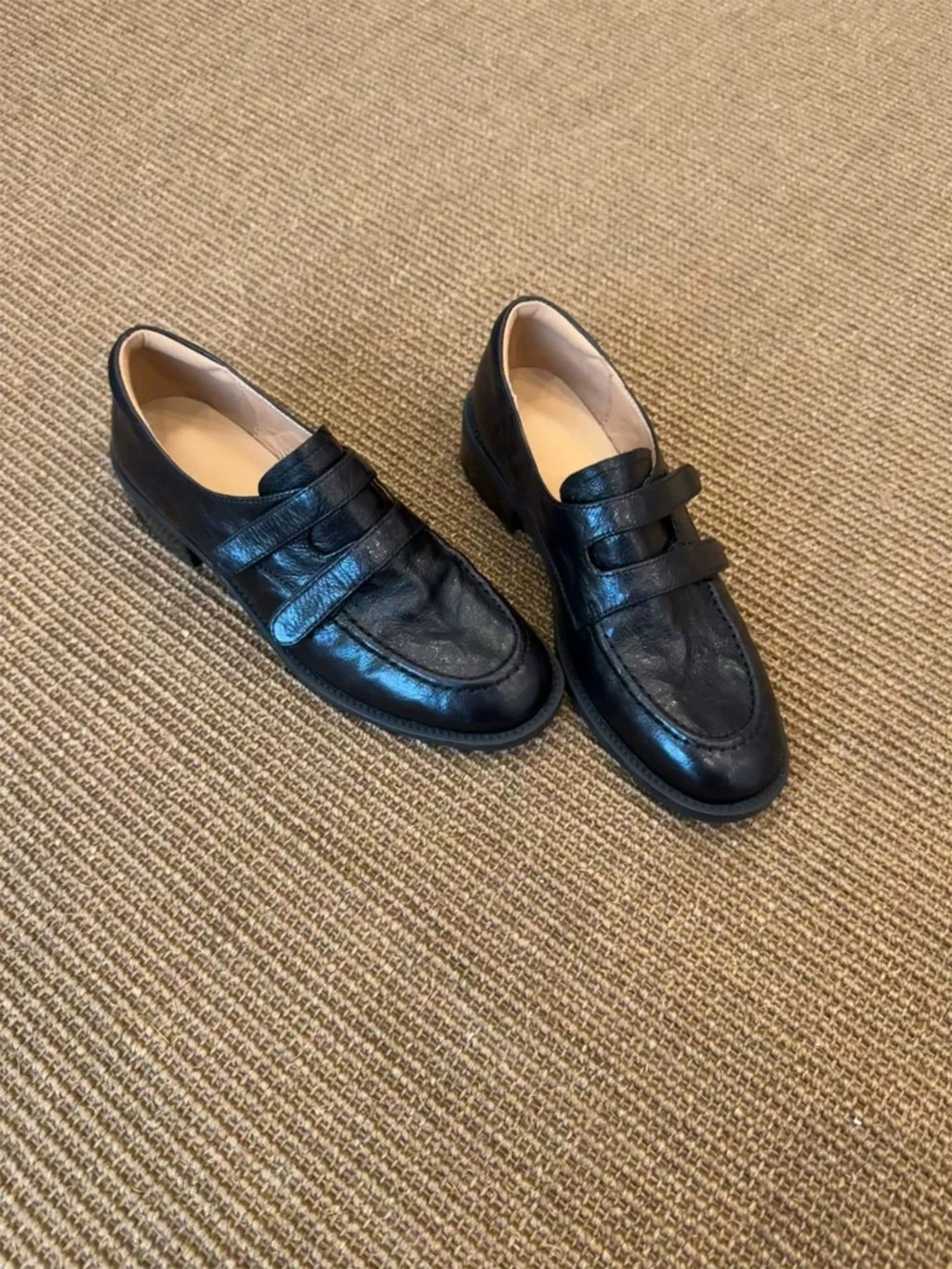 Leather Velcro Loafers