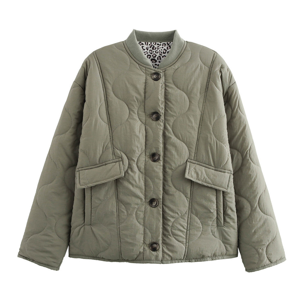 Women's Quilted Button Jacket
