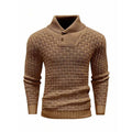 Textured Shawl Collar Pullover