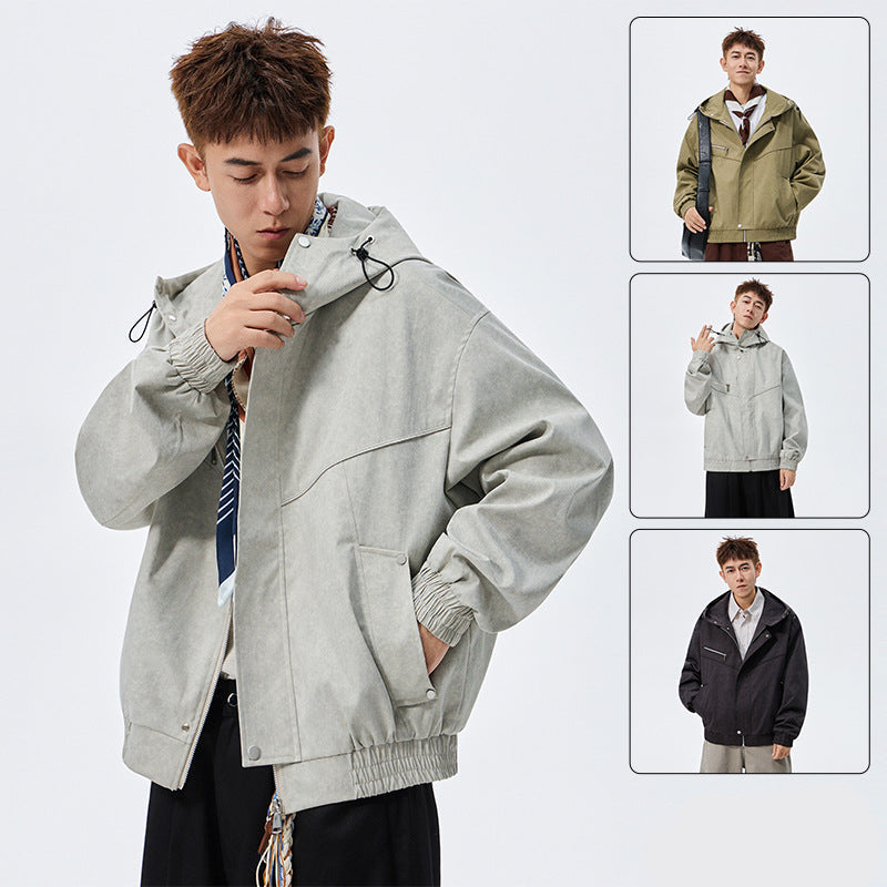 Casual Hooded Zip-Up Jacket