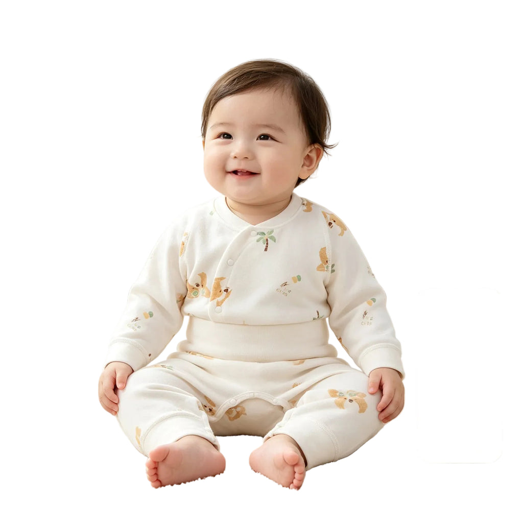 Cotton Kids' Long-Sleeve Pants Set