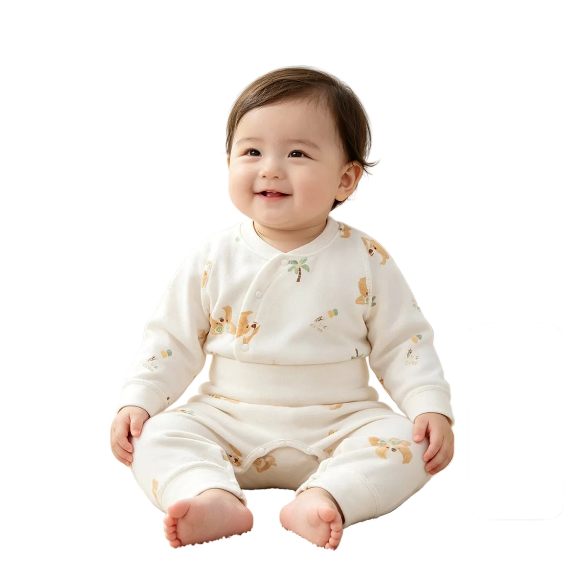 Cotton Kids' Long-Sleeve Pants Set