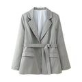 Women's Belted Tailored Blazer