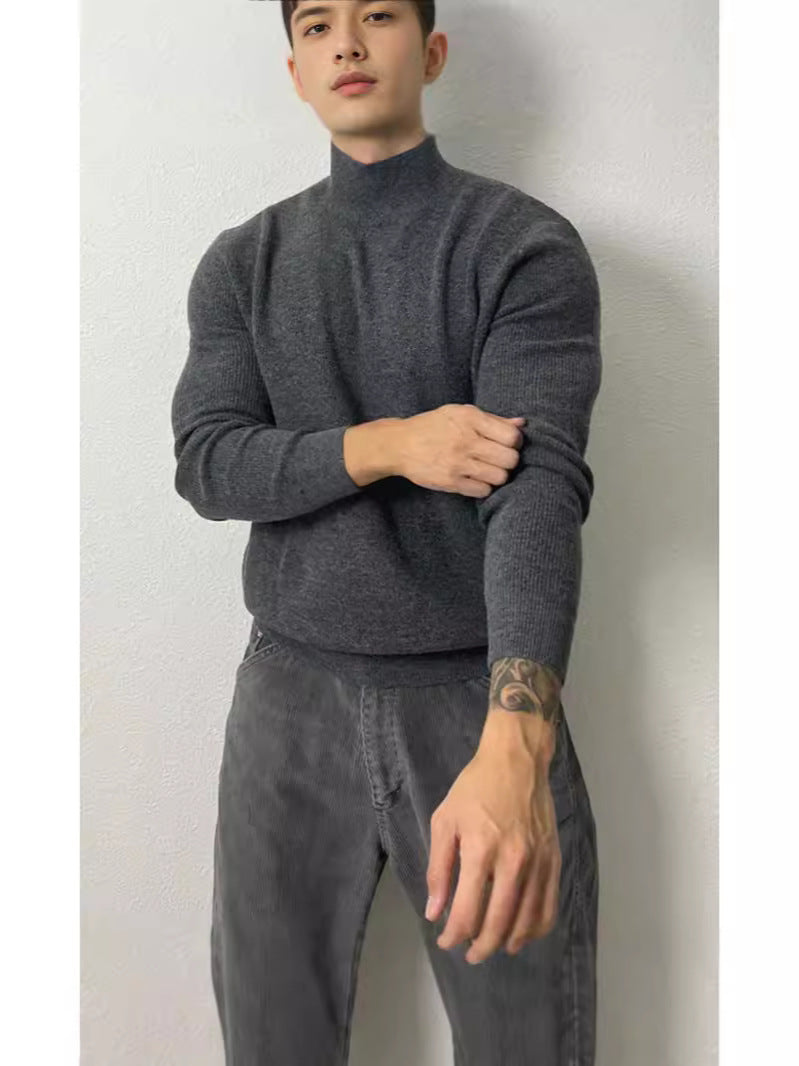 Mock Turtleneck Knit Sweater