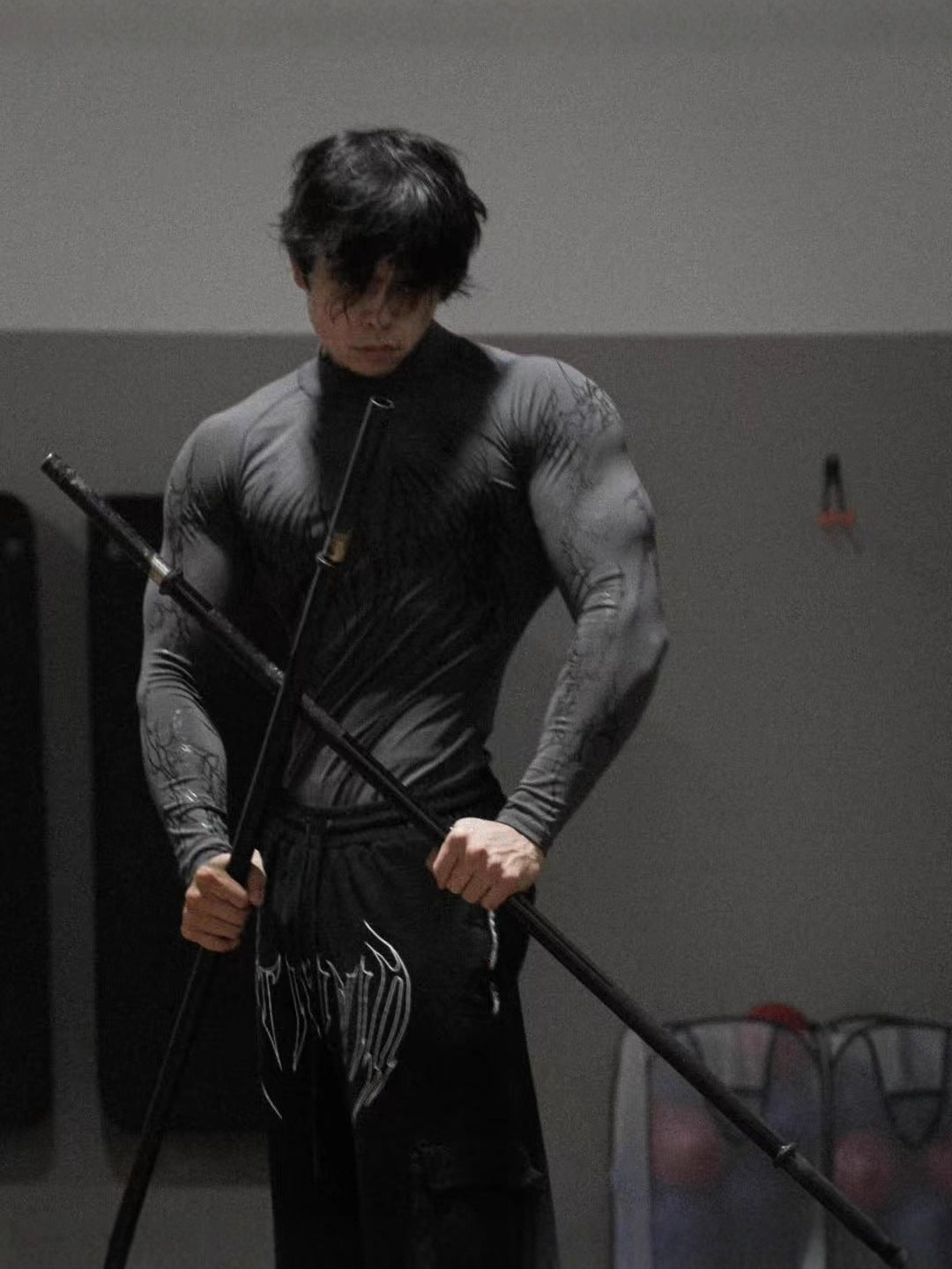 Cyber-Sigil Compression Long-Sleeve