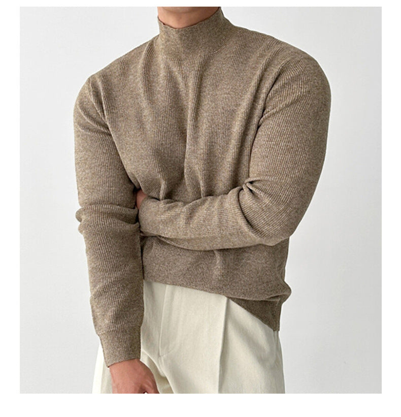 Men's Slim-Fit Mock Turtleneck Knit Sweater
