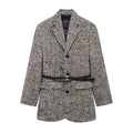 Women's Belted Relaxed Blazer