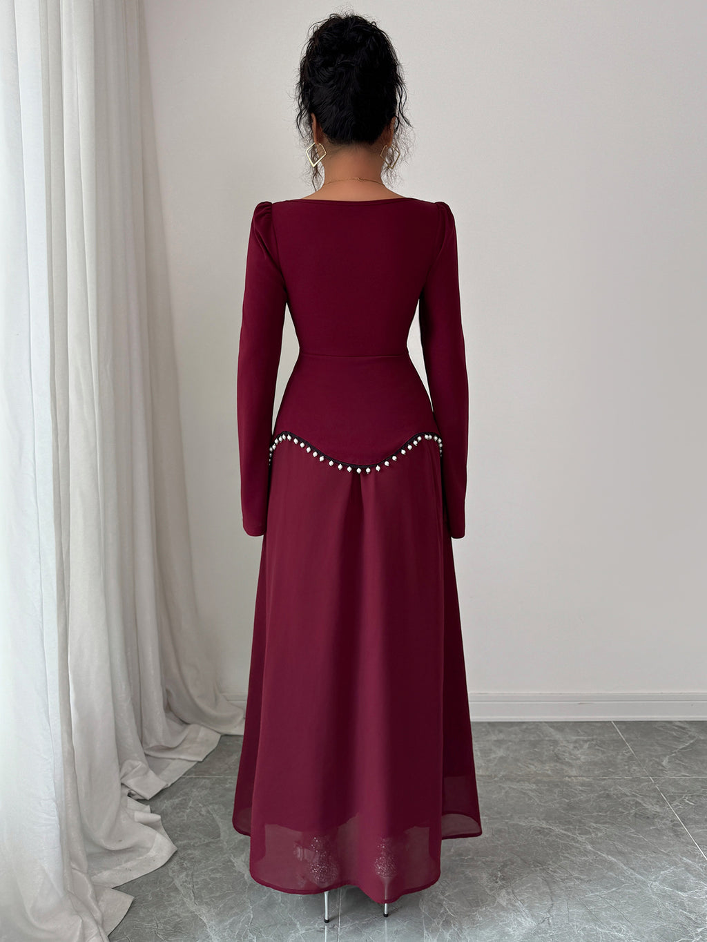 Long-Sleeve Maxi Dress