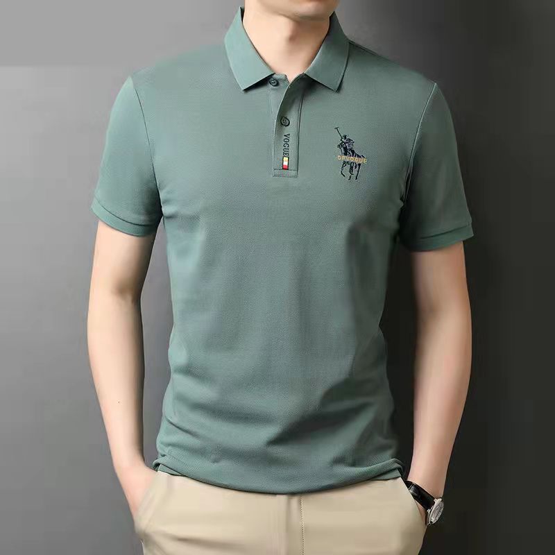 Embroidered Lapel Polo Shirt