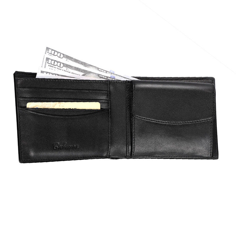 Cross-border popular Japanese-style wallet, men's high-end coin purse, custom with coin bag, leather wallet, men's sense of luxury