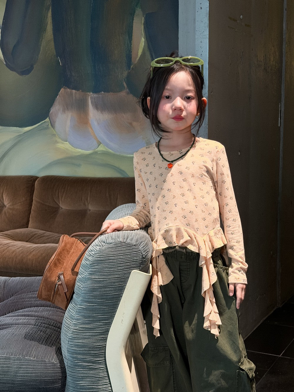 Girls' Floral Long-Sleeve T-Shirt