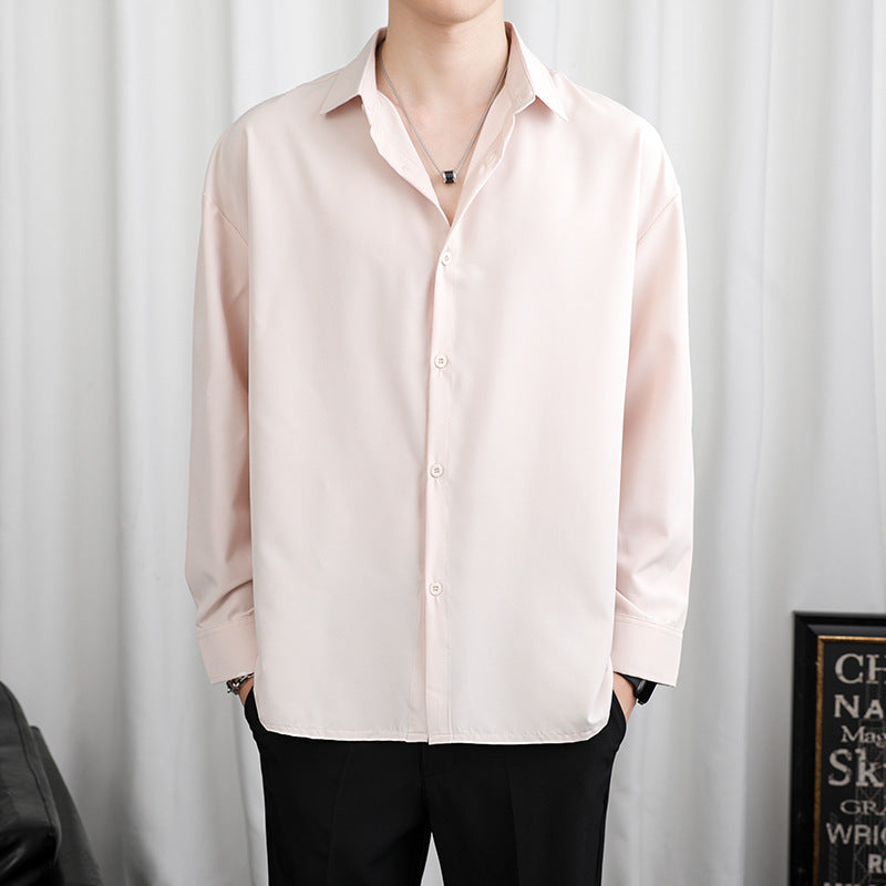 Youthful Loose Cotton Long-Sleeve Shirt