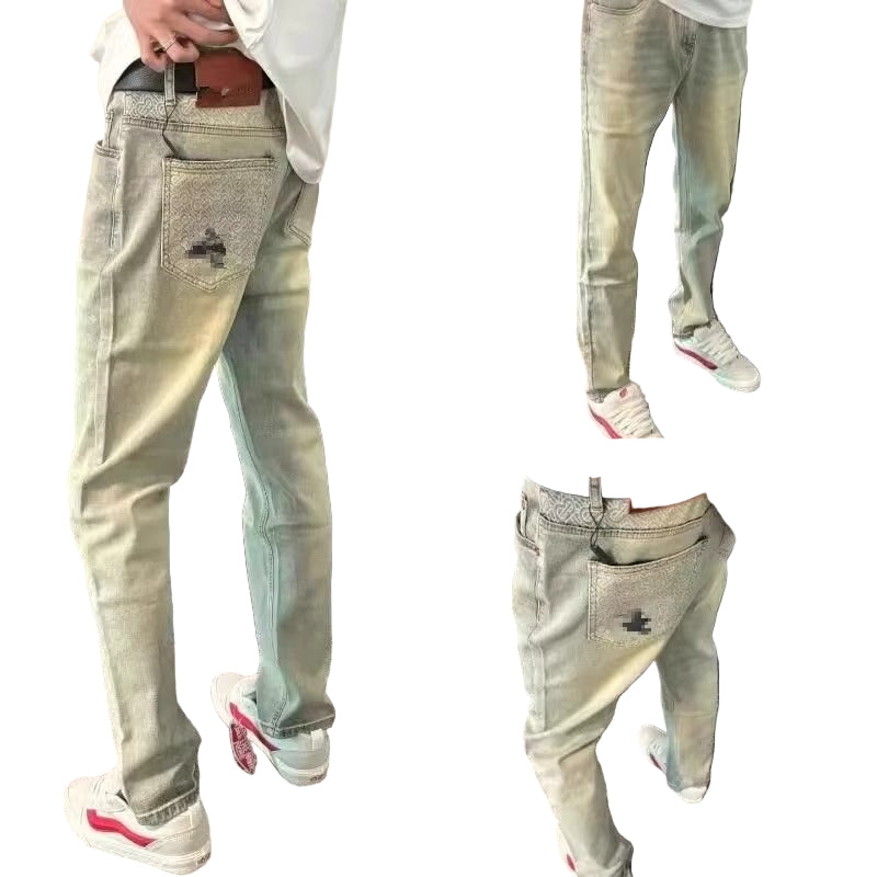 Distressed Slim-Fit Jeans