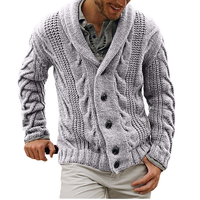 Textured Shawl Collar Cardigan