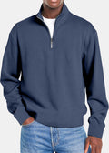 Ribbed Quarter-Zip Pullover