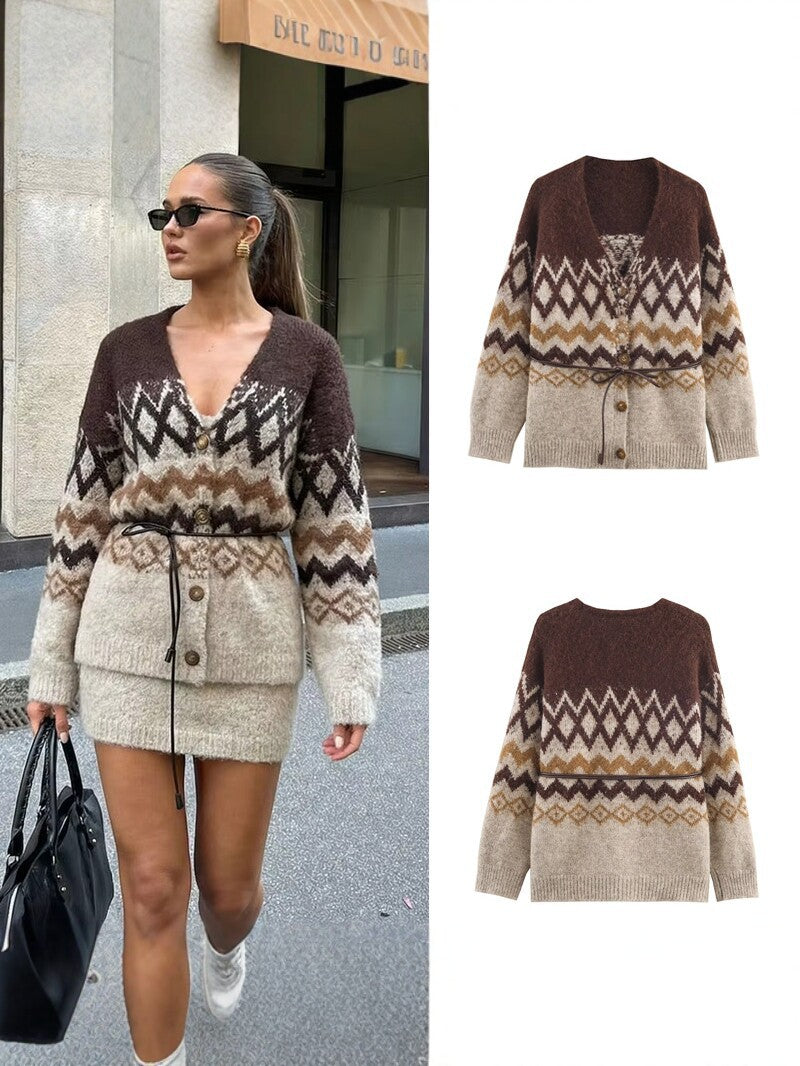 Women's Textured Button Sweater Top