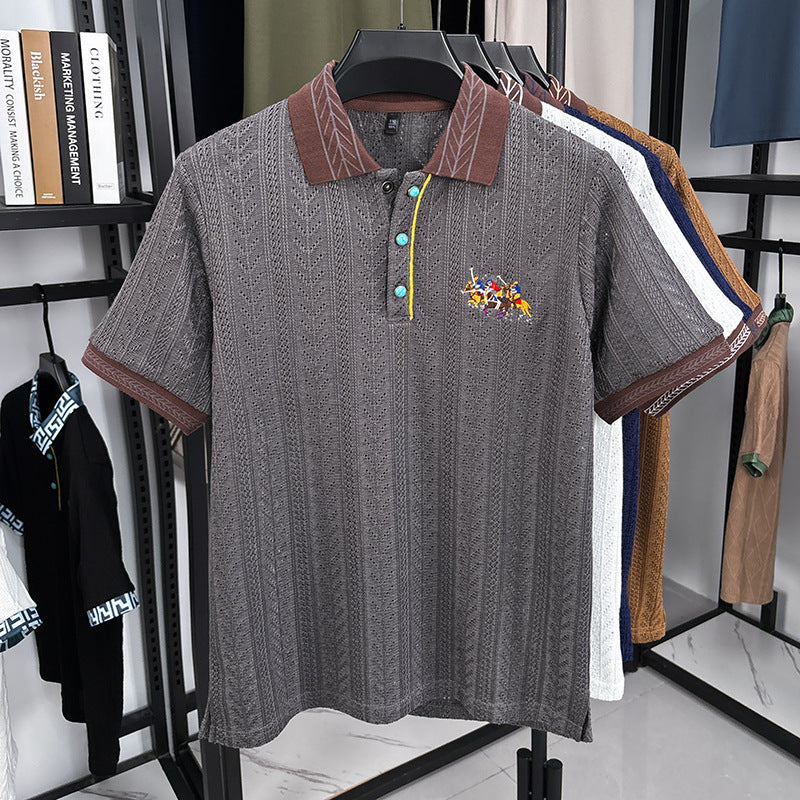 Embroidered Knit Polo