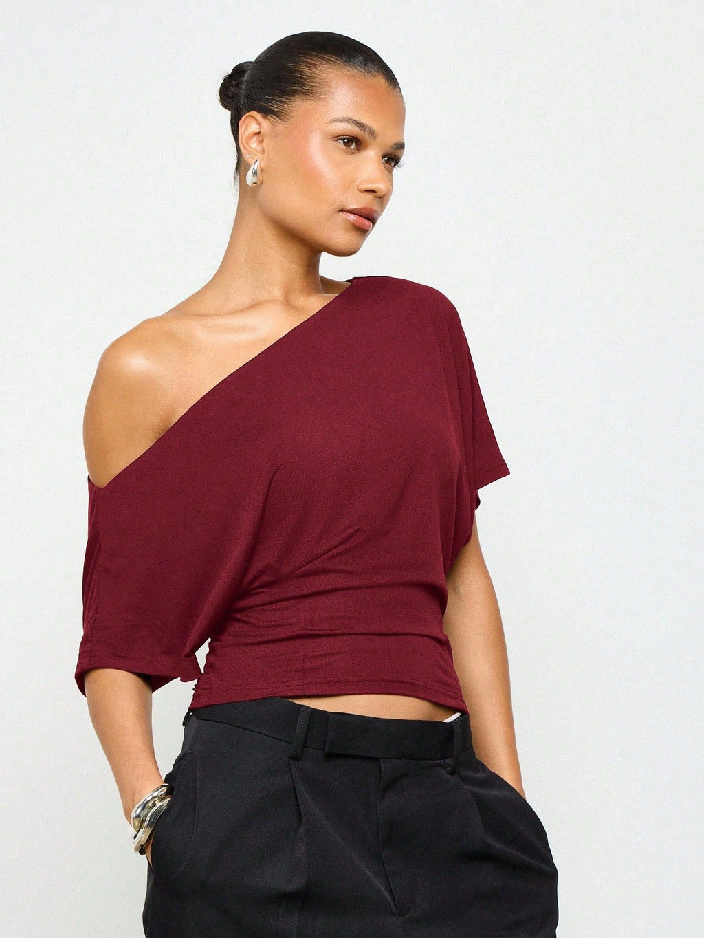 Elegant Off Shoulder Ruched Top