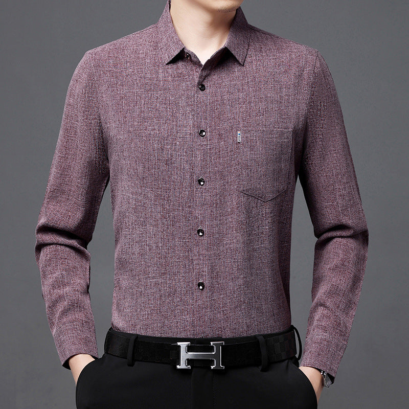 Men's Long-Sleeved Business Casual Shirt