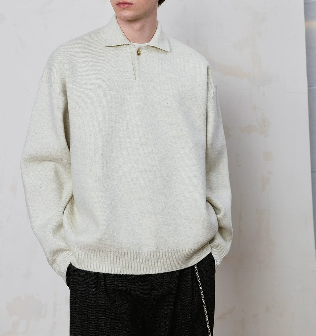 Polo Collar Knit Sweater