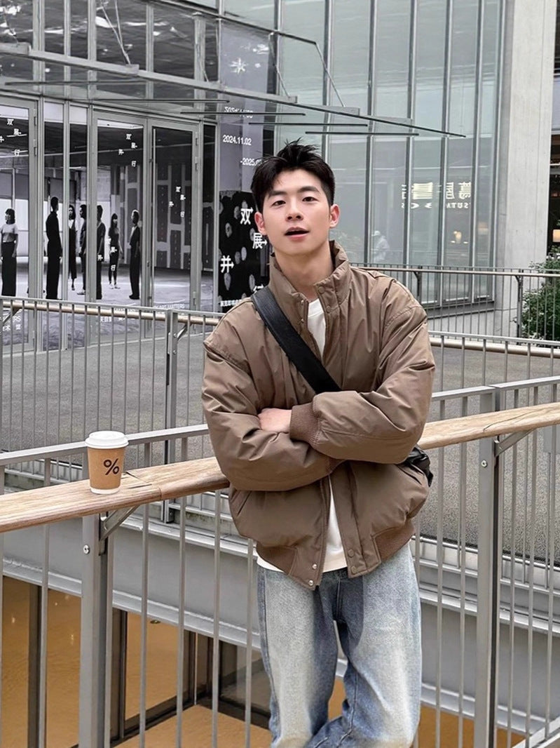 The Minimalist Stand-Collar Bomber