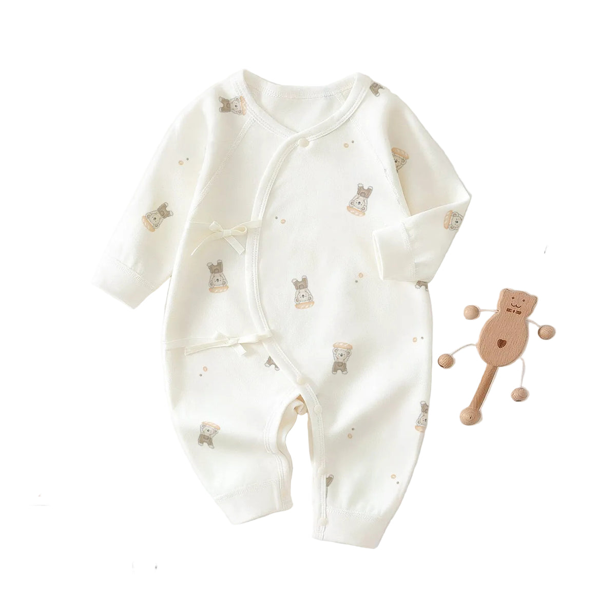 Cotton Butterfly-Style Baby Jumpsuit