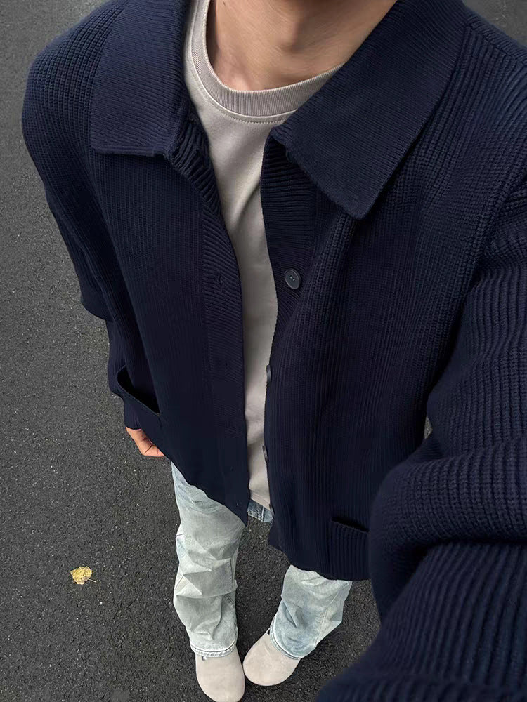 Knit Collared Cardigan Jacket