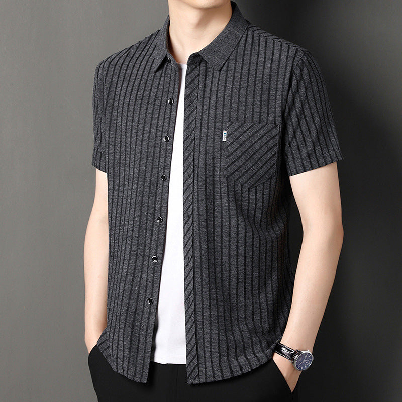 Knitted Short-Sleeve Polo Shirt