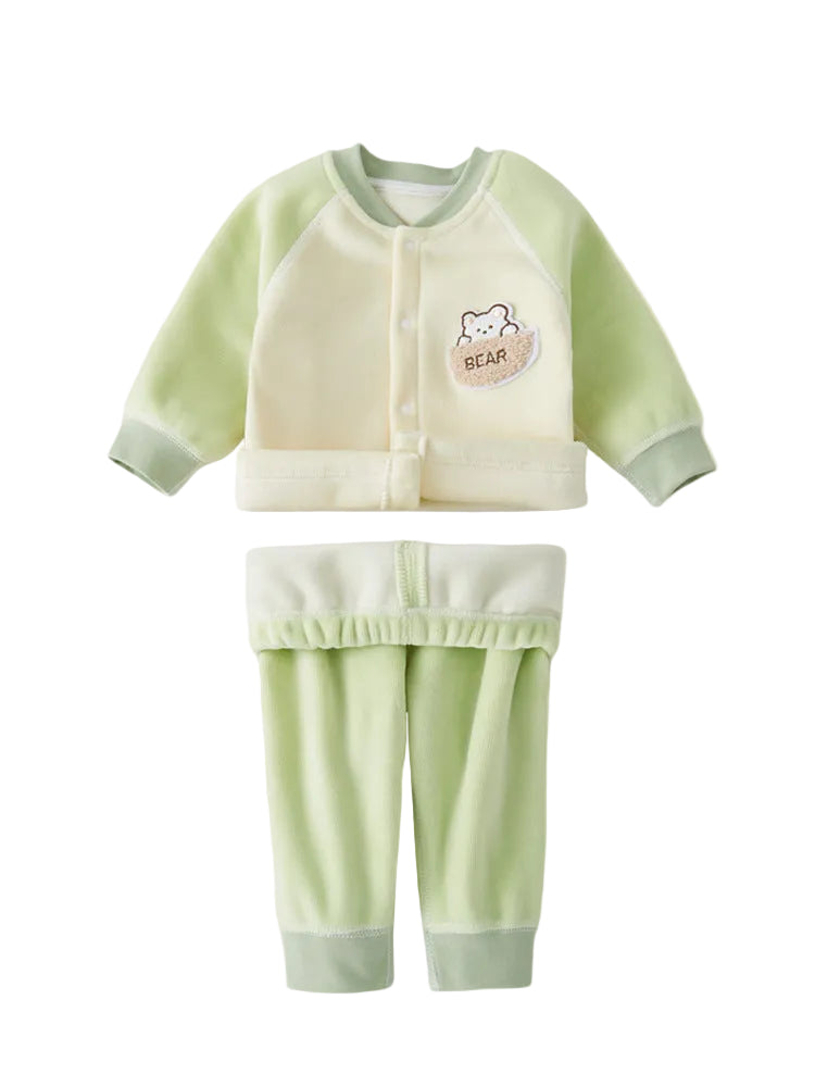 Thick Baby Cardigan Thermal Set