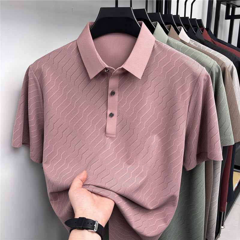 Premium Geometric Textured Polo