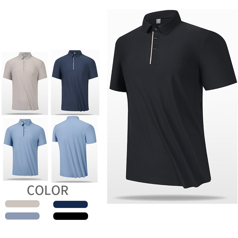 Seamless Ice Silk Polo Shirt