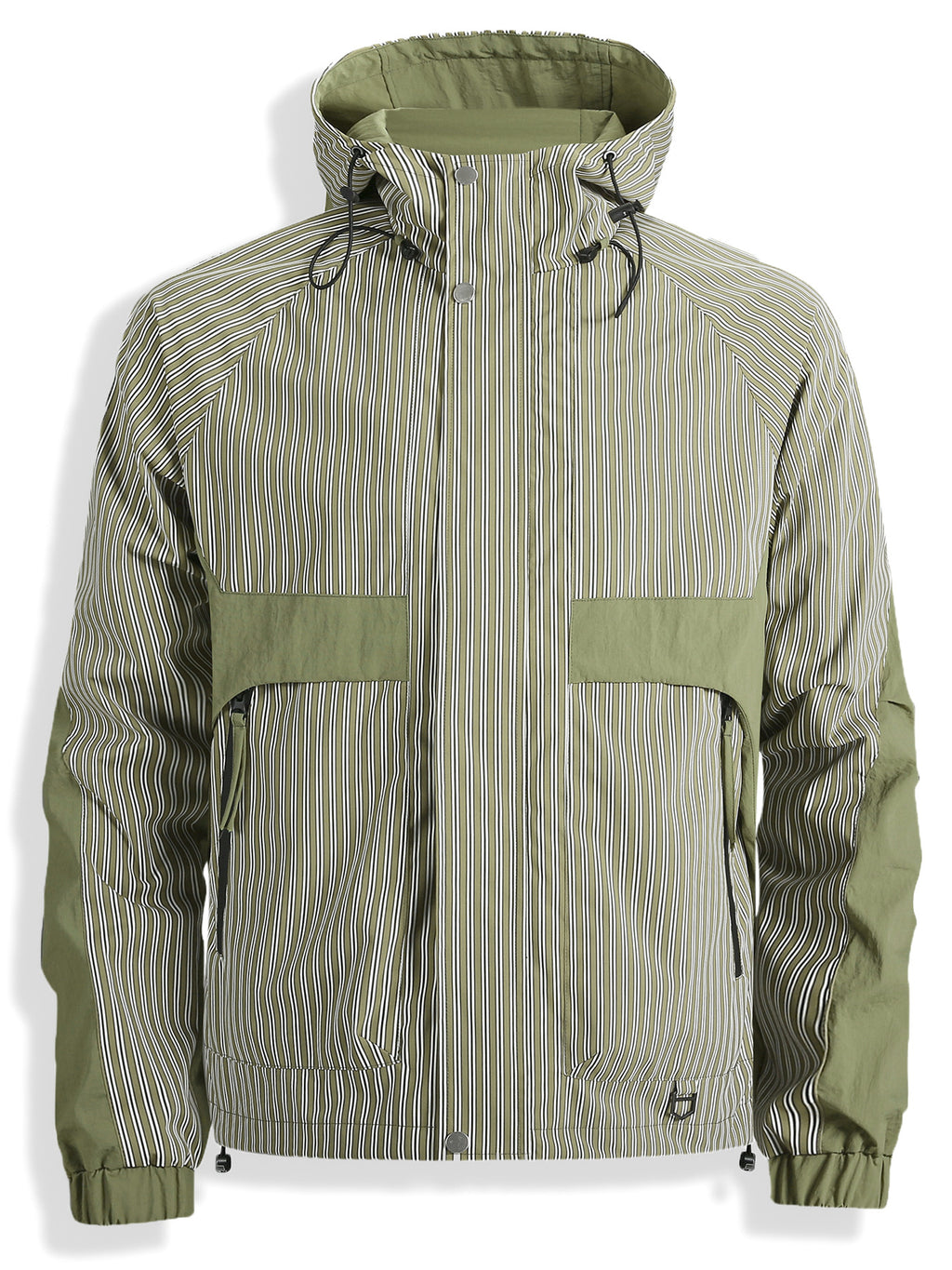 Technical Stripe Hooded Shell
