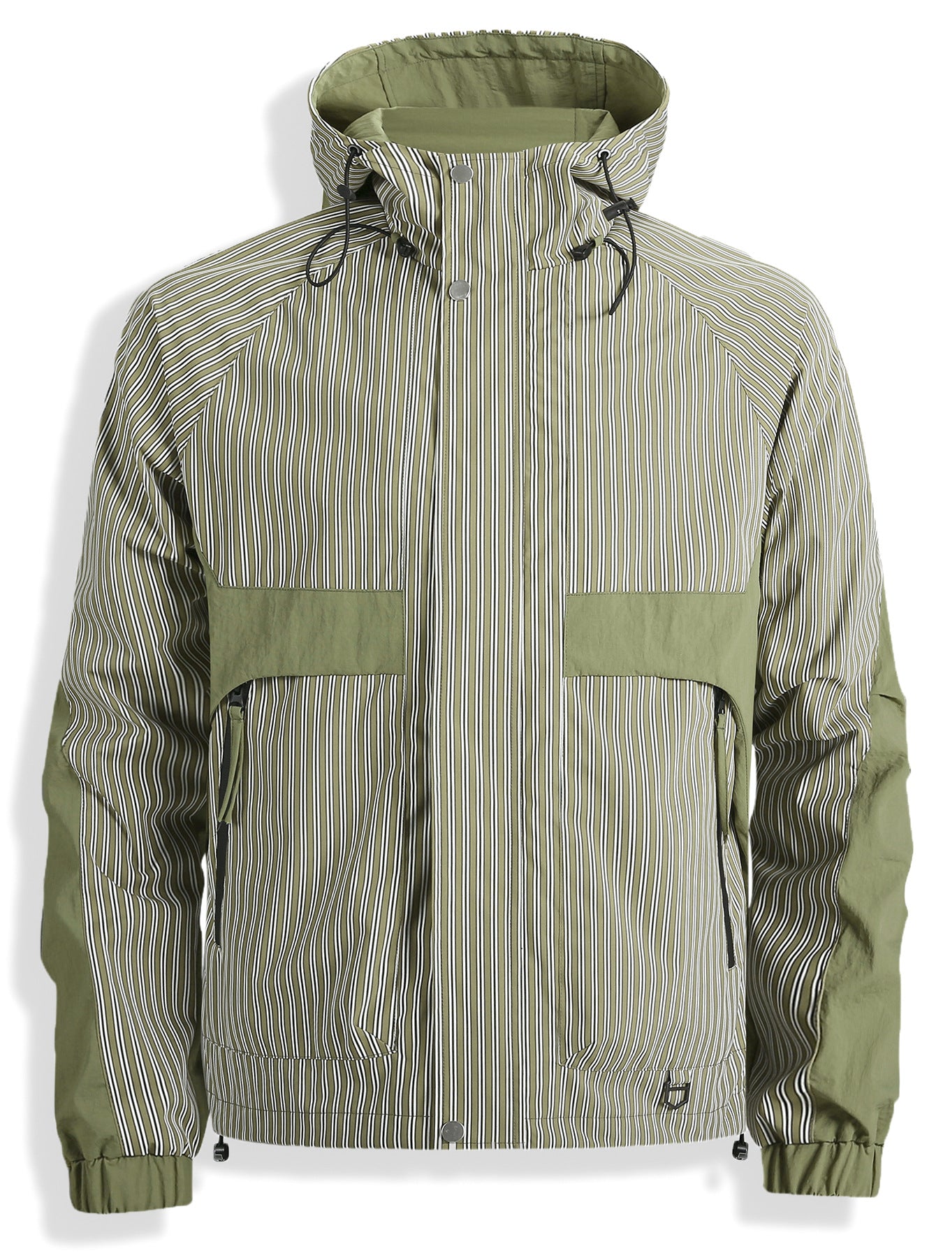 Technical Stripe Hooded Shell
