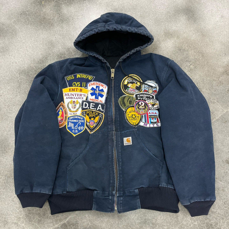Men’s Hooded Utility Print Jacket