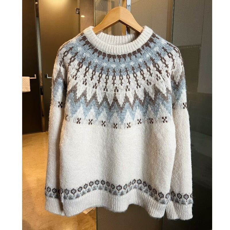 Festive Isle Yoke Pullover