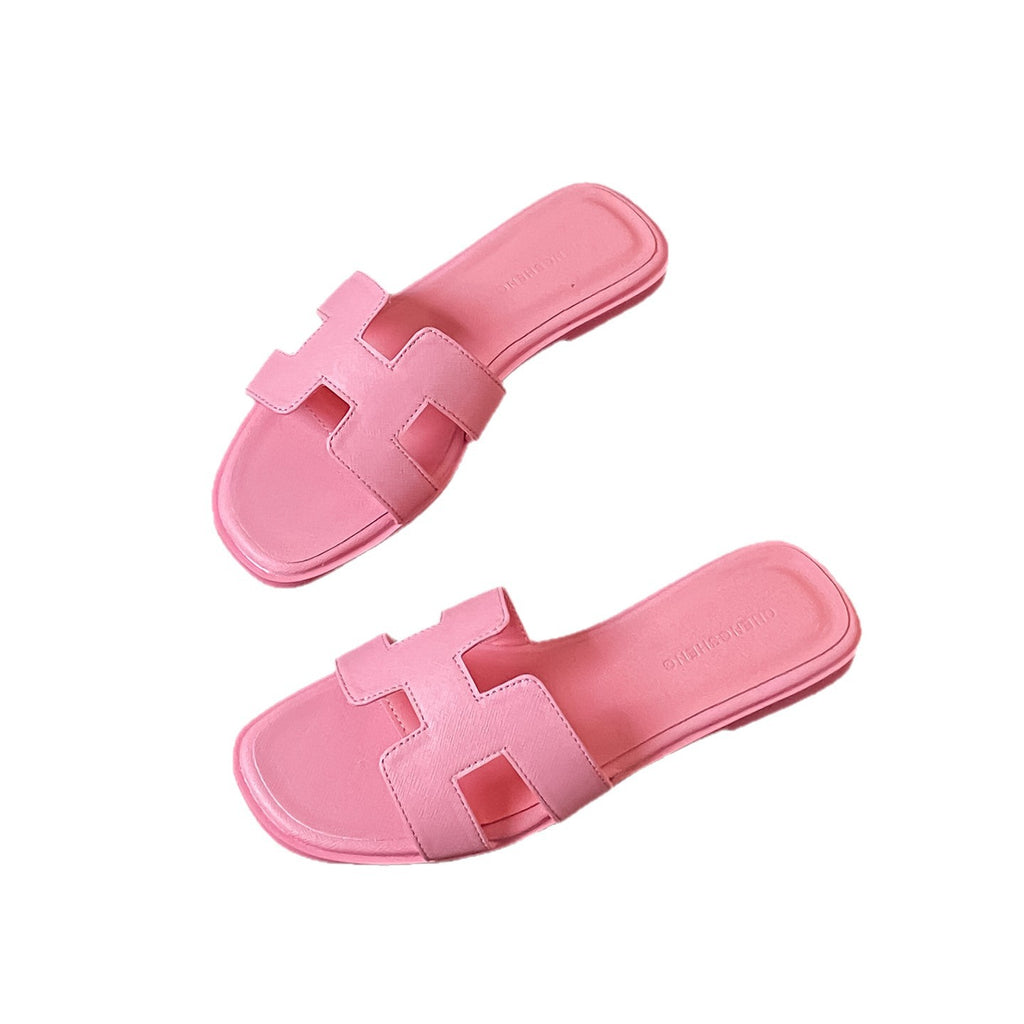 Square Toe Slide Sandals