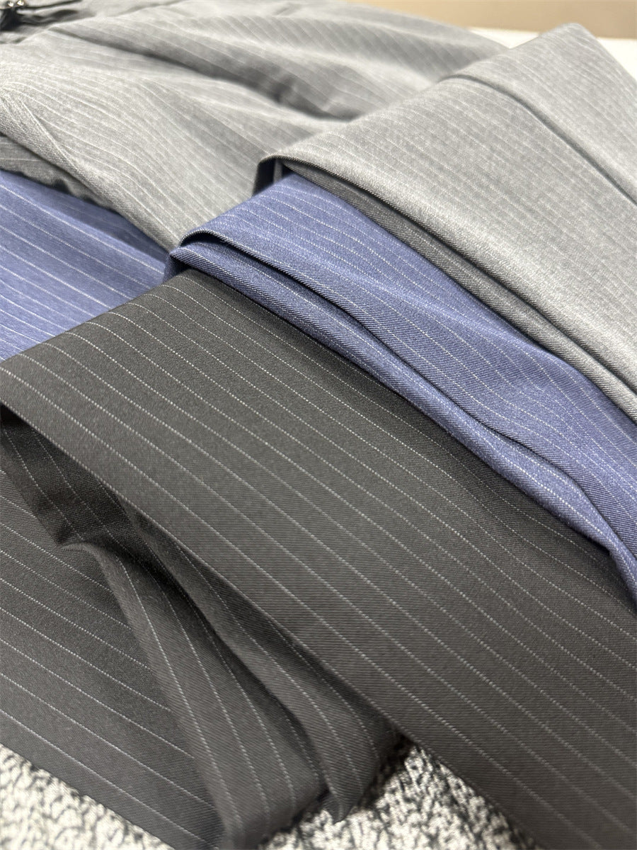 Men's Pinstripe Drape Trousers