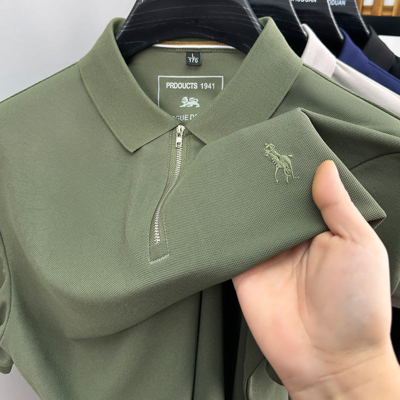 Men’s Business Casual Half-Zip Polo
