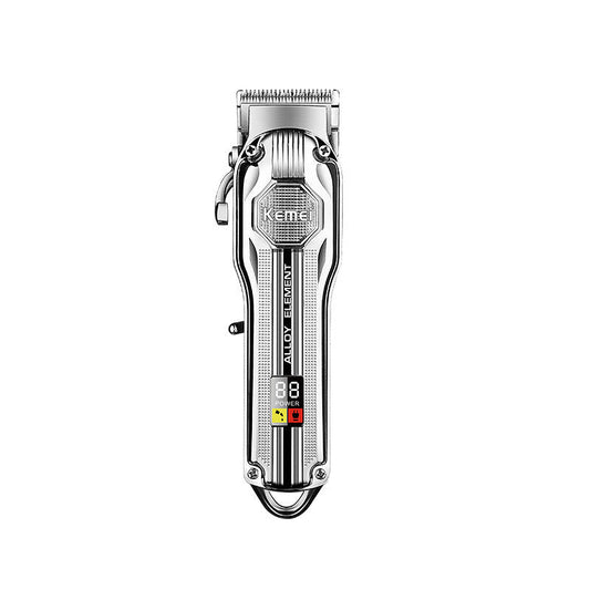 Cross-border wholesale KEMEI KM-517USB rechargeable electric hair clipper LCD new all-metal electric hair cutting shears