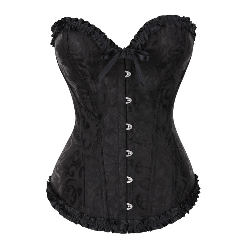 Royal Brocade Lace Up Corset Bustier